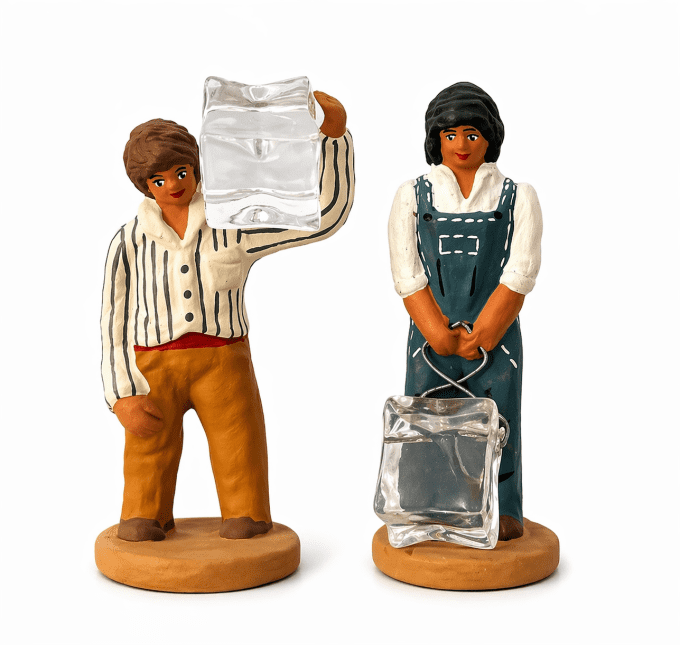 Porteur et porteuse de glace