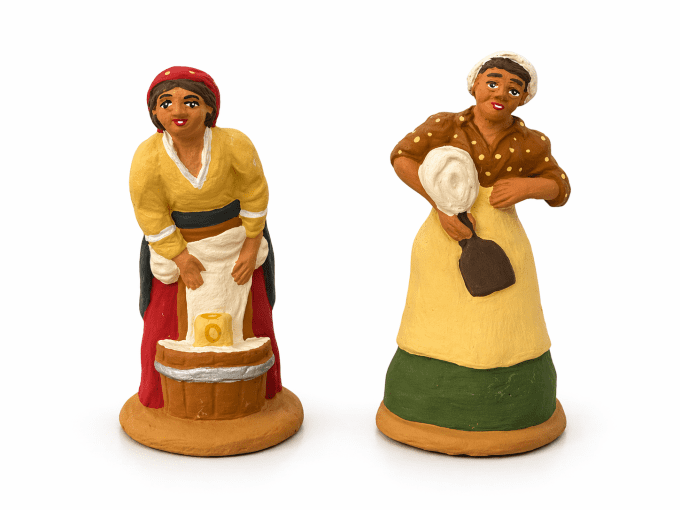 Blanchisseuse au bâton et Lavandière