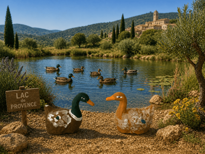 Canard mal et femelle colvert