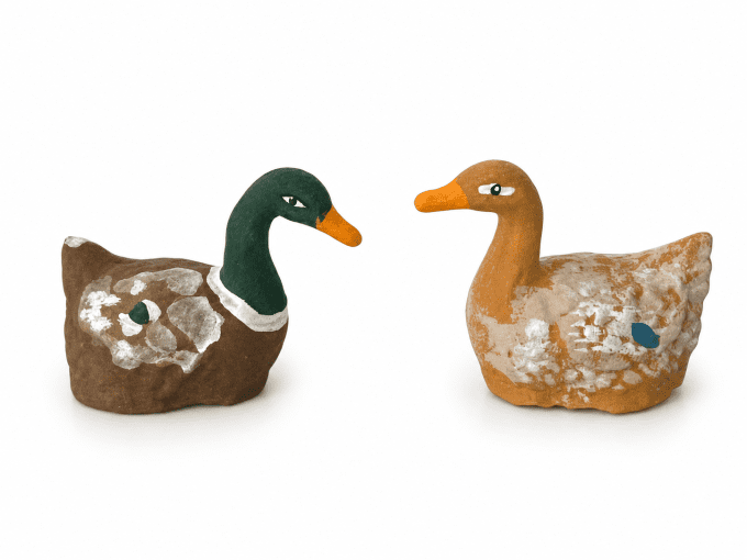 Canard mal et femelle colvert