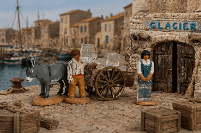 Porteur et porteuse de glace