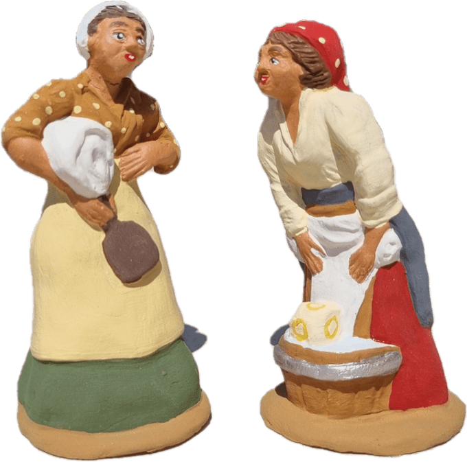 Blanchisseuse au bâton et Lavandière