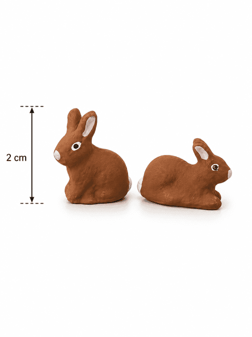 Lapin couché et assis sans socle