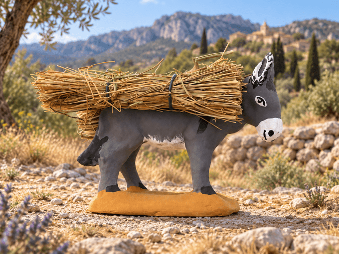 Âne aux fagots – Santon animalier de Provence