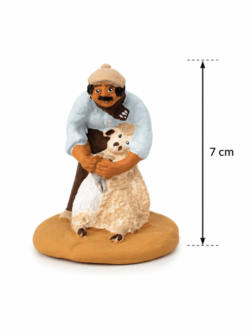 Tondeur de moutons et la vielle bergère aux provision