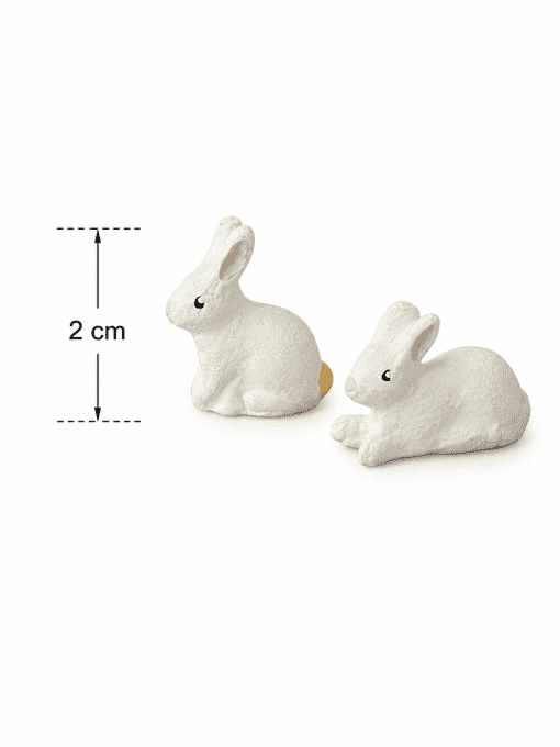 Lapin couché et assis sans socle