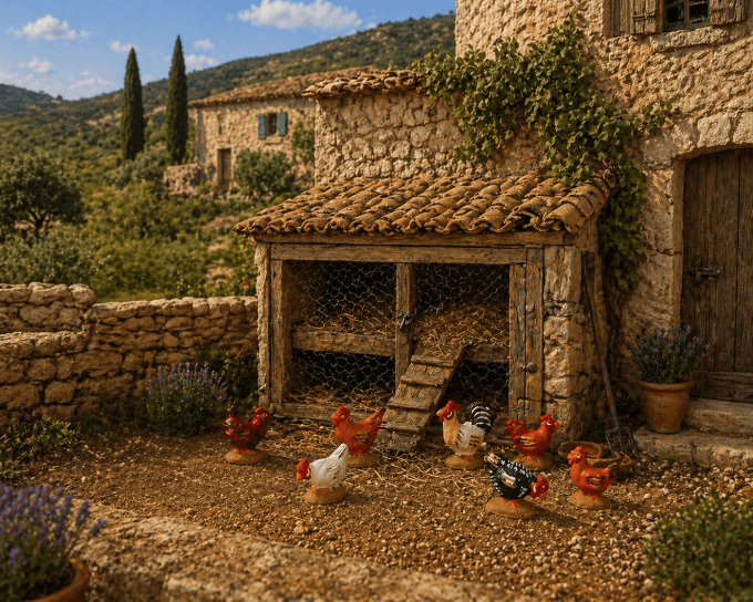 Coq et poule