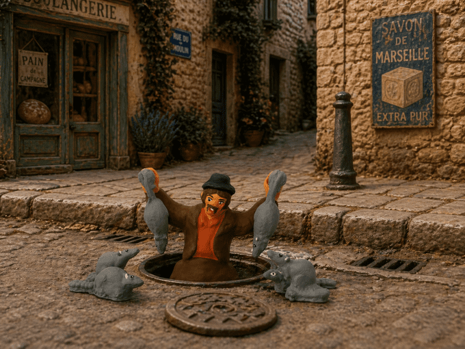 Chasseur de rats et les rats