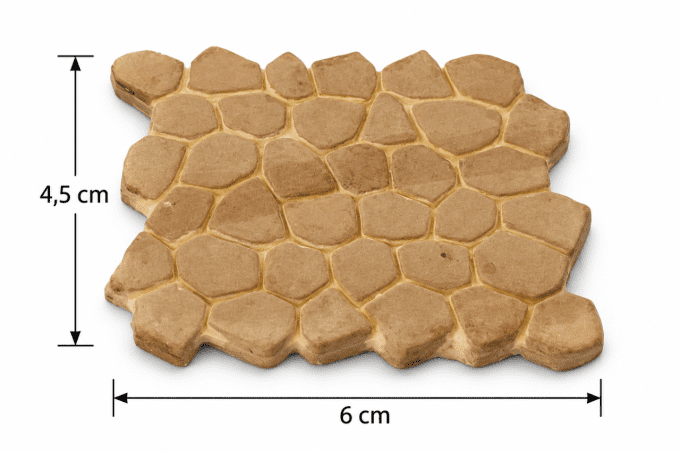 Pavés miniatures – Module 6 × 4,5 cm pour santons