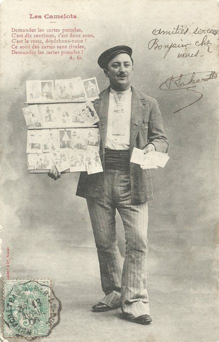 Vendeur de cartes postale