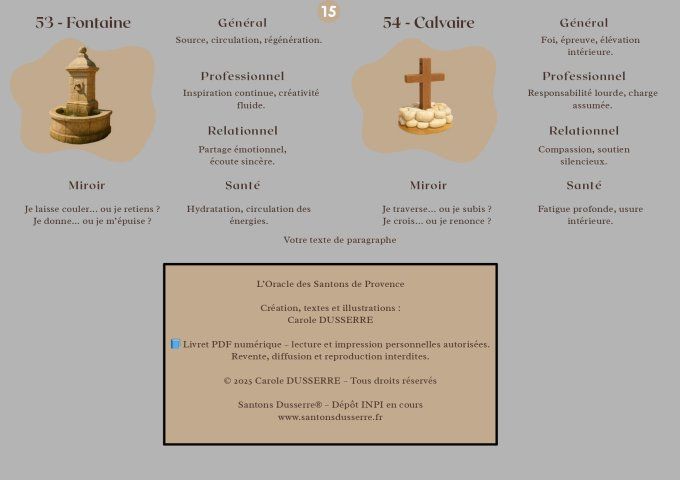 Oracle Santons de Provence Livret