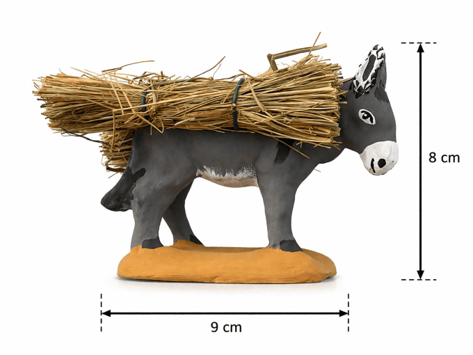 Âne aux fagots – Santon animalier de Provence